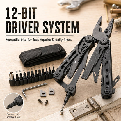 🏕️16‑in‑1 Multi‑Tool Pliers with Full‑Size Folding Scissors