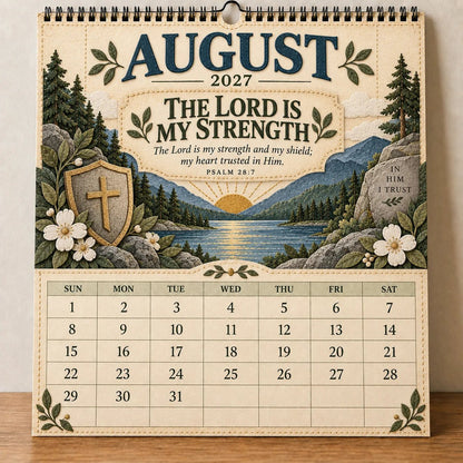 ✝️ 2027 Psalms Wall Calendar | Monthly Scripture &amp; Christian Artwork