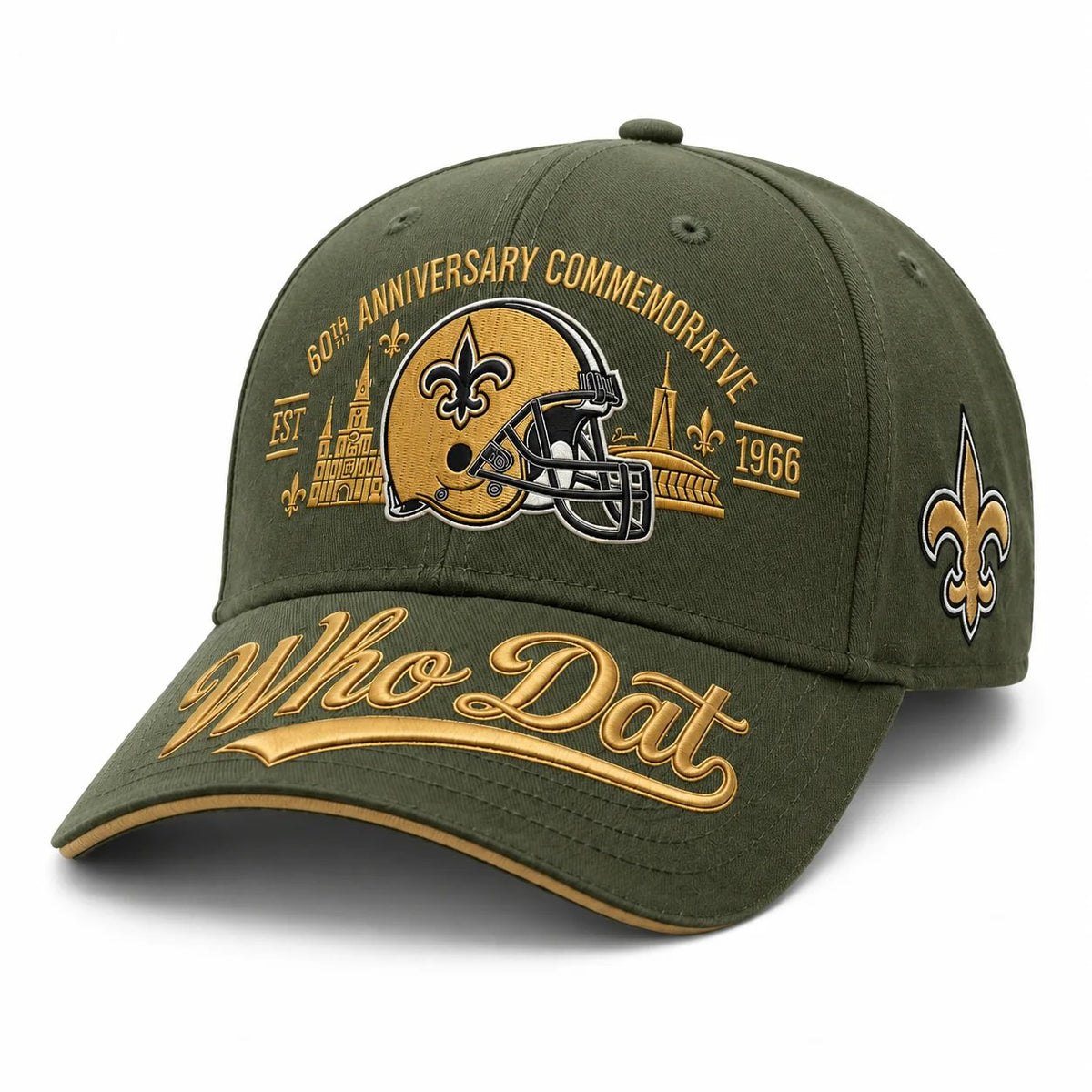 🇺🇸 Last Day Promo: 49% OFF⚜️🏈Who Dat 60th Anniversary Baseball Cap