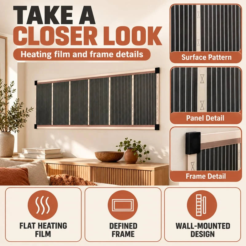 🏠🔥 2026 Upgraded Far-Infrared Ceramic Wall Heater – 3-S Rapid Heating, Energy Efficient,Low Noise & Quiet Comfort