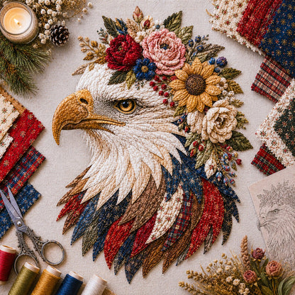 🦅 Eagle Fabric Art Kit