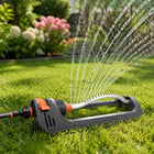 Large Coverage Oscillating Yard Sprinkler (Up to 32ft) - 19 Precision Nozzles with Built-In Unclogging Pin