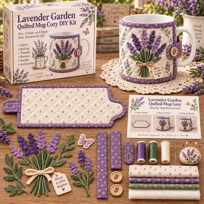✨🌸Garden Quilted Mug Cozy DIY Kit