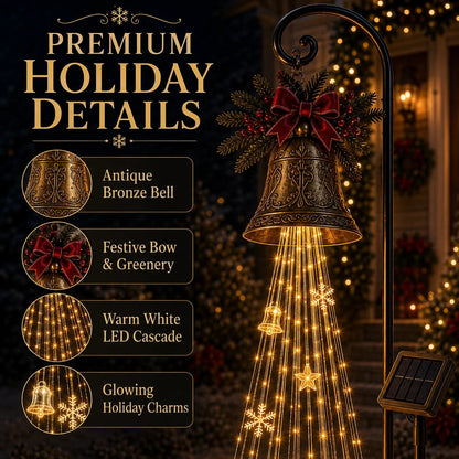 🎄Christmas Early Bird Deal- Christmas Bell Cascade Solar Yard Light✨