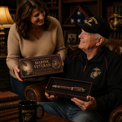 🦅 Marine Veteran Honor & Courage Pen