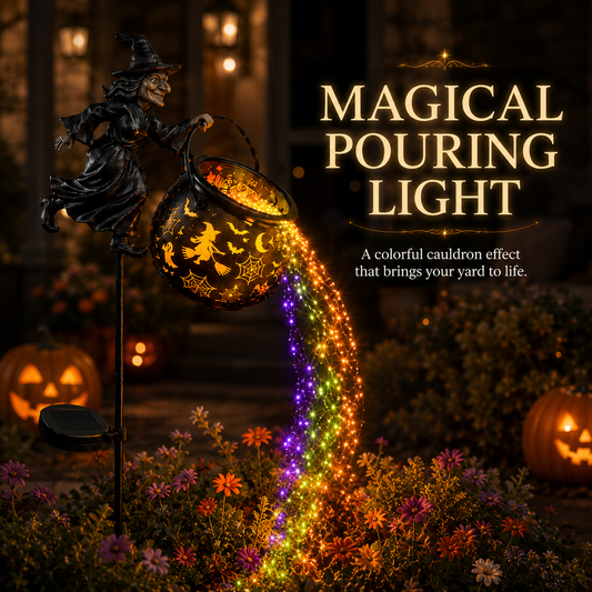 Halloween Early Bird Special Sale 49% OFF-🧙‍♀️Halloween Witch Cauldron Garden Light