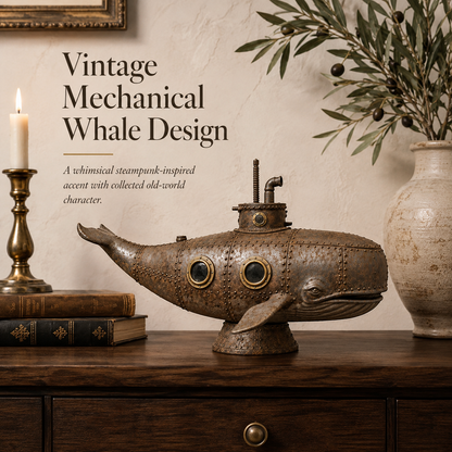 🐳Vintage Mechanical Whale Sculpture