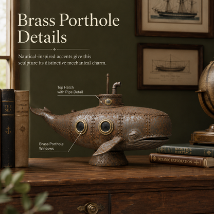 🐳Vintage Mechanical Whale Sculpture