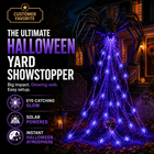 🔥HOT SALE 50% OFF -🕷️ Halloween Spider Web Light Show™ | Glowing LED Spider Yard Decor for Spooky Outdoor Displays