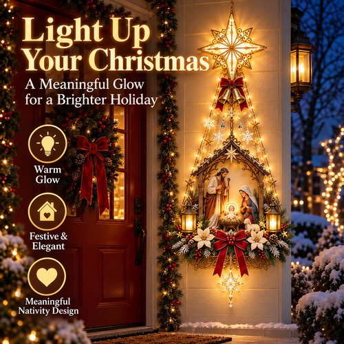 🔥 49% OFF Nativity Wall Light ✨-Star of Bethlehem Lighted Nativity Wall Decor – Bring the Heart of Christmas Home ✝️