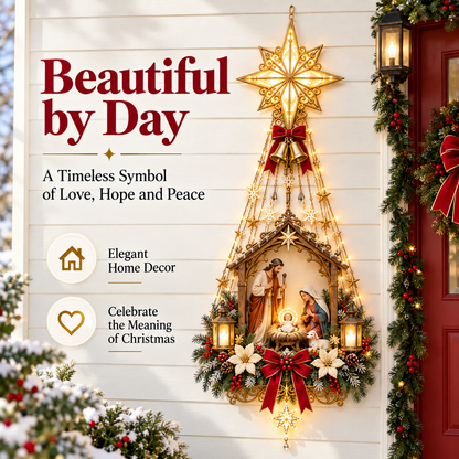 🔥 49% OFF Nativity Wall Light ✨-Star of Bethlehem Lighted Nativity Wall Decor – Bring the Heart of Christmas Home ✝️