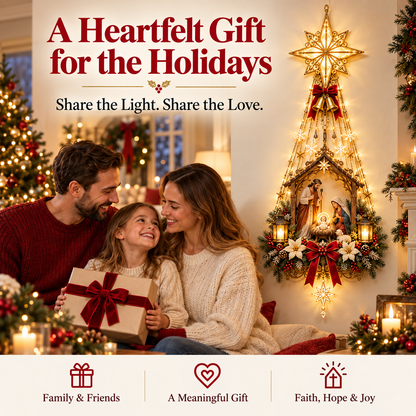 🔥 49% OFF Nativity Wall Light ✨-Star of Bethlehem Lighted Nativity Wall Decor – Bring the Heart of Christmas Home ✝️