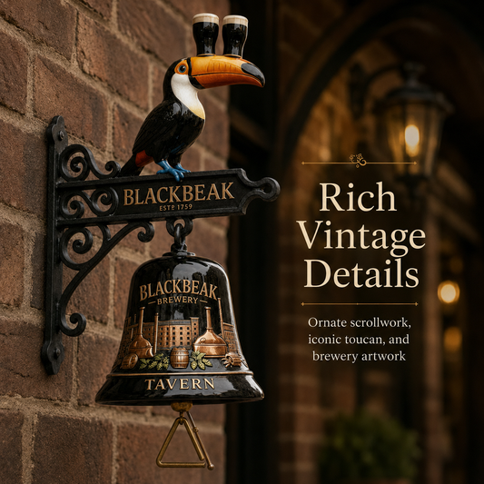 🍺Vintage Celtic Toucan Cast Iron Wall Bell – Classic Tavern Decor For Entry & Home Bar