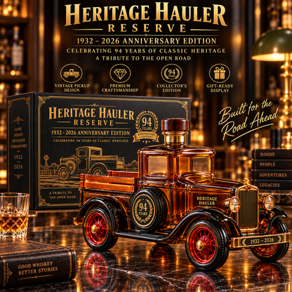 🚚 Heritage Hauler Reserve – 94th Anniversary Vintage Truck Whiskey Decanter (1932–2026) | Collector's Edition Gift