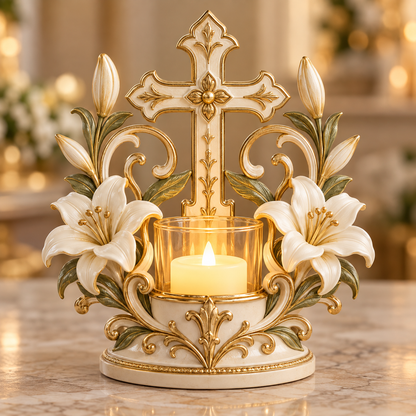 Light of Faith™ – Sacred Christian Candle Holder ✝️🕯️