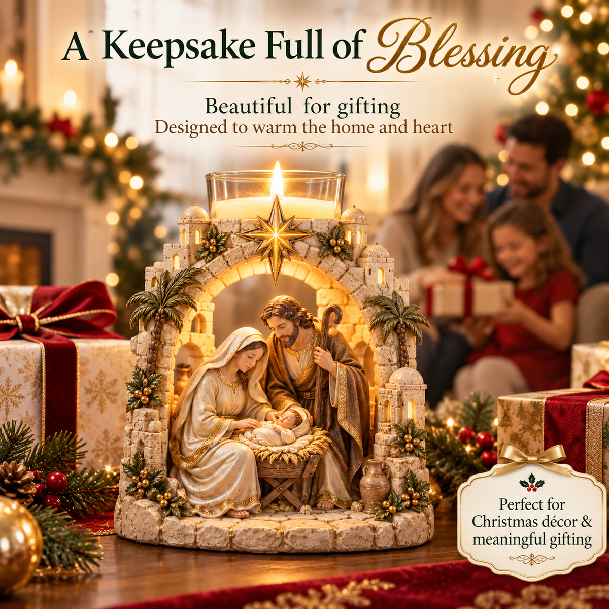 Light of Faith™ – Sacred Christian Candle Holder ✝️🕯️