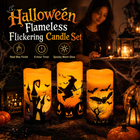 🕯️ Halloween Flameless Flickering Candle Set