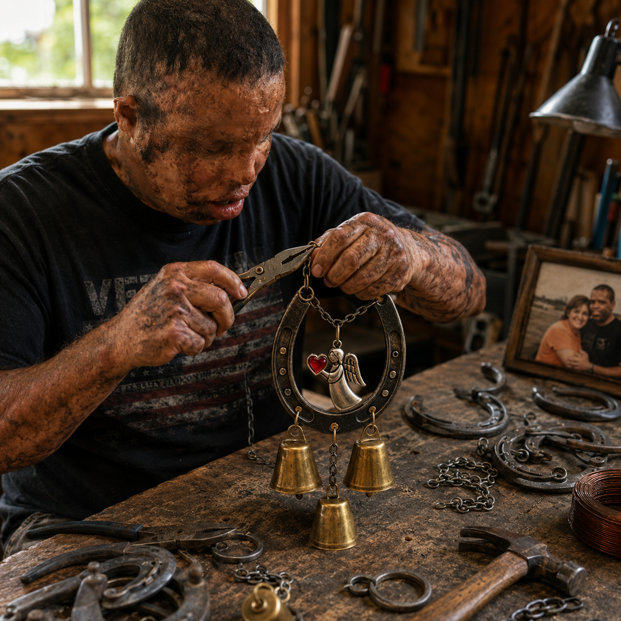 Horseshoe Angel Wind Chime ❤ ( by Jordan Maynard)