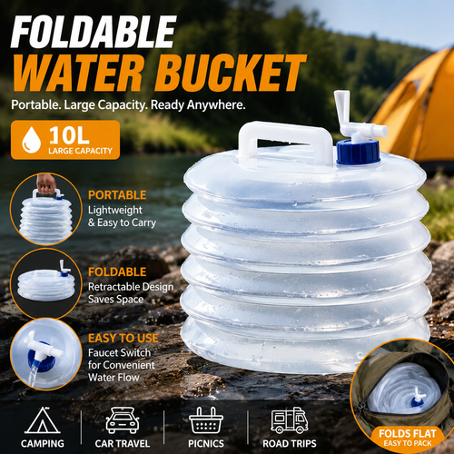 ⏰ Last Day Sale | 🏕️ Foldable Camping Water Container – 5L/10L/15L Portable Water Bucket