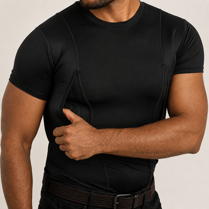 Ambidextrous Concealed Carry Compression Shirt