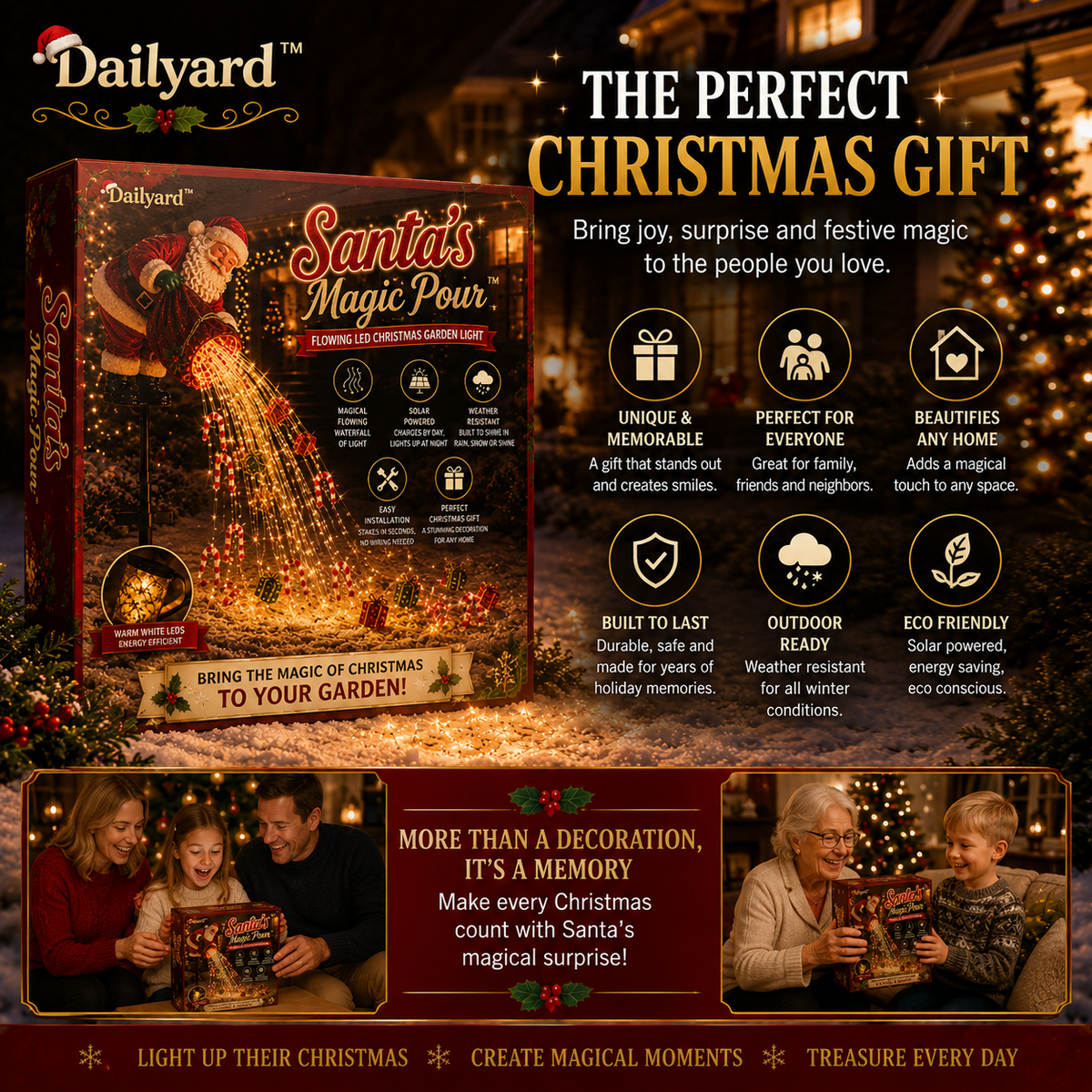 ✨48% OFF -Santa’s Magic Pour – Flowing LED Christmas Garden Light