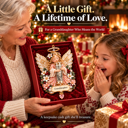 ⏰ LAST DAY SALE 49% OFF! 👼💵 3D Angel Christmas Cash Gift Ornament – Holiday Money Holder Keepsake ✨