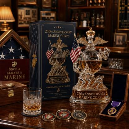 Marine Corps 250th Anniversary Commemorative Decanter