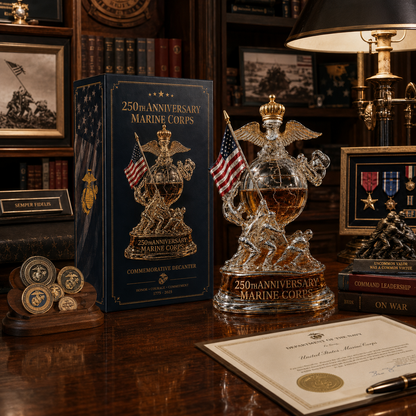 Marine Corps 250th Anniversary Commemorative Decanter