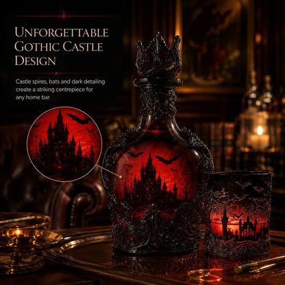 🔥Last Day 49% OFF - 🦇🍺Gothic Vampire Castle Whisky Decanter & Tumbler(📦Buy 2 Free Shipping) - Gothic Bottle