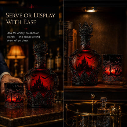 🔥Last Day 49% OFF - 🦇🍺Gothic Vampire Castle Whisky Decanter & Tumbler(📦Buy 2 Free Shipping) - Gothic Bottle