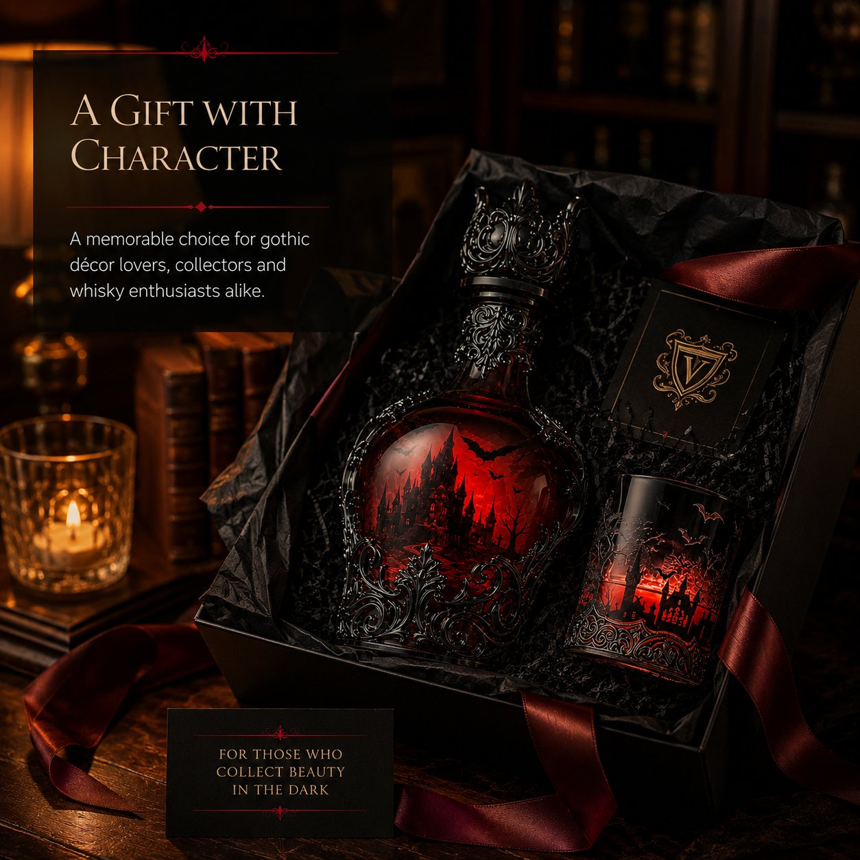 🔥Last Day 49% OFF - 🦇🍺Gothic Vampire Castle Whisky Decanter & Tumbler(📦Buy 2 Free Shipping) - Gothic Bottle