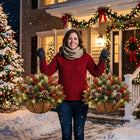 🎄 50% OFF Today | ✨ Pre-Lit Christmas Hanging Basket | 🌿 Get Your Porch Ready Early