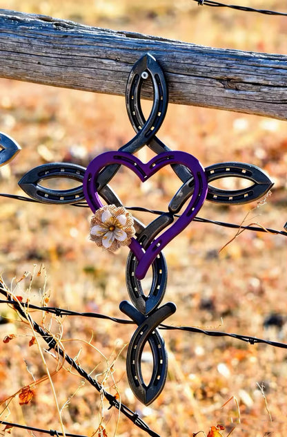 -Blessed Horseshoe Cross with Heart A Symbol of Faith, Protection, and Love That Endures(𝑱𝒐𝒓𝒅𝒂𝒏 𝑴𝒂𝒚𝒏𝒂𝒓𝒅 𝑯𝒂𝒏𝒅𝒎𝒂𝒅𝒆®)