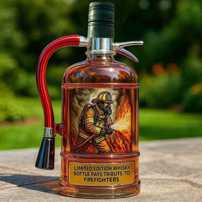 Personalized Firefighter Tribute Limited Edition Whiskey Bottle