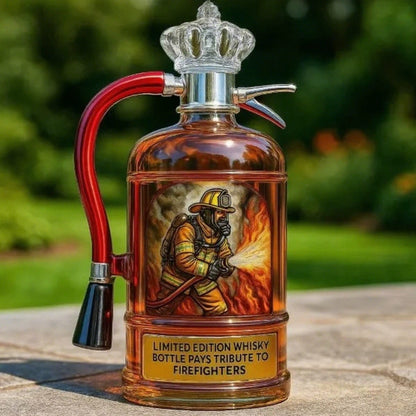 Personalized Firefighter Tribute Limited Edition Whiskey Bottle