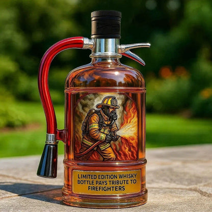 Personalized Firefighter Tribute Limited Edition Whiskey Bottle