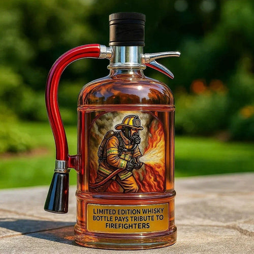 Personalized Firefighter Tribute Limited Edition Whiskey Bottle