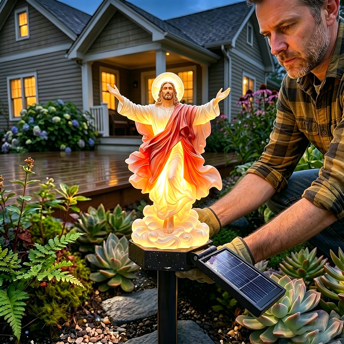 TODAY'S SPECIAL OFFER-50% OFF🔥 JESUS CHRIST ASCENSION SOLAR GARDEN LIGHT
