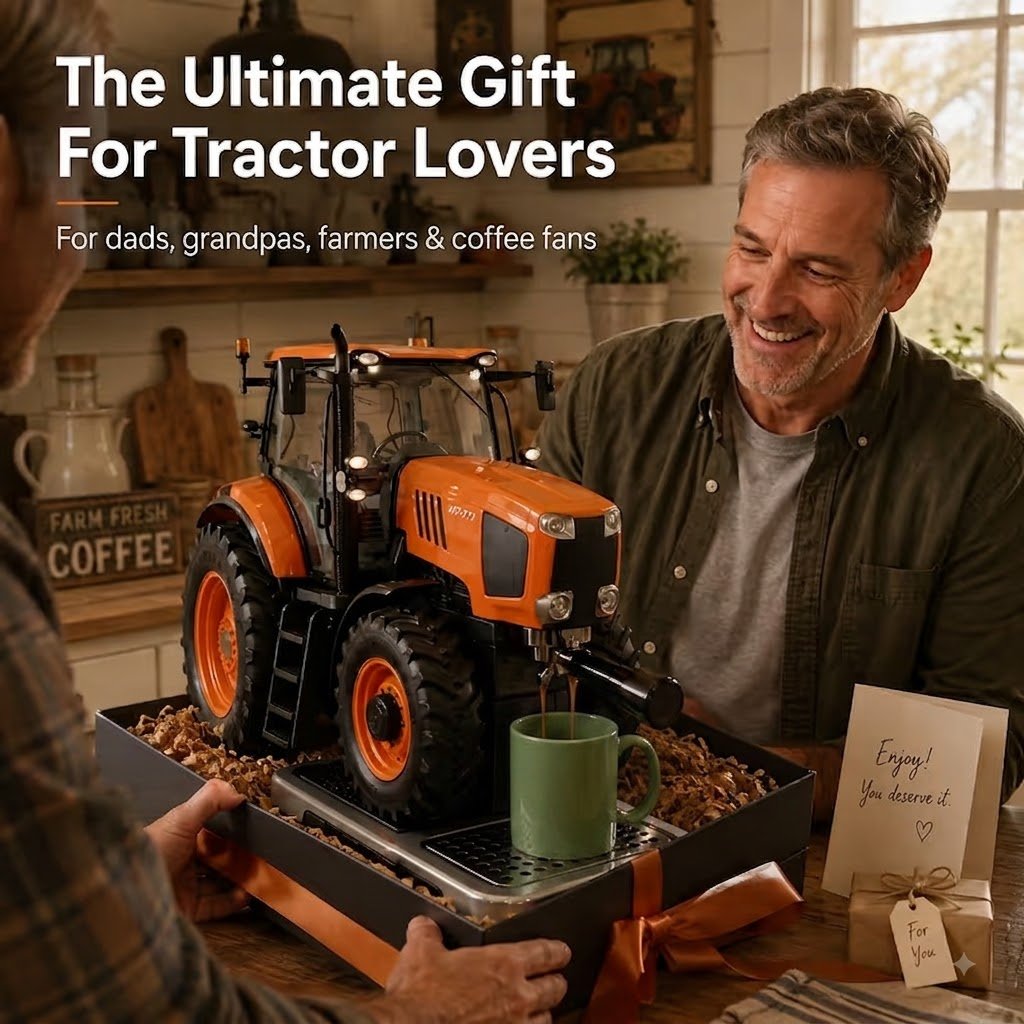 🚜☕ Coffee Machine Tractor – The Coffee Maker with More Horsepower