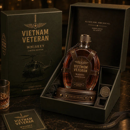 🎖️Vietnam Veteran Tribute Whiskey Decanter Gift Set–💛All Gave Some, Some Gave All