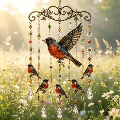🐦Elegant Hummingbird Garden Wind Chime Suncatcher