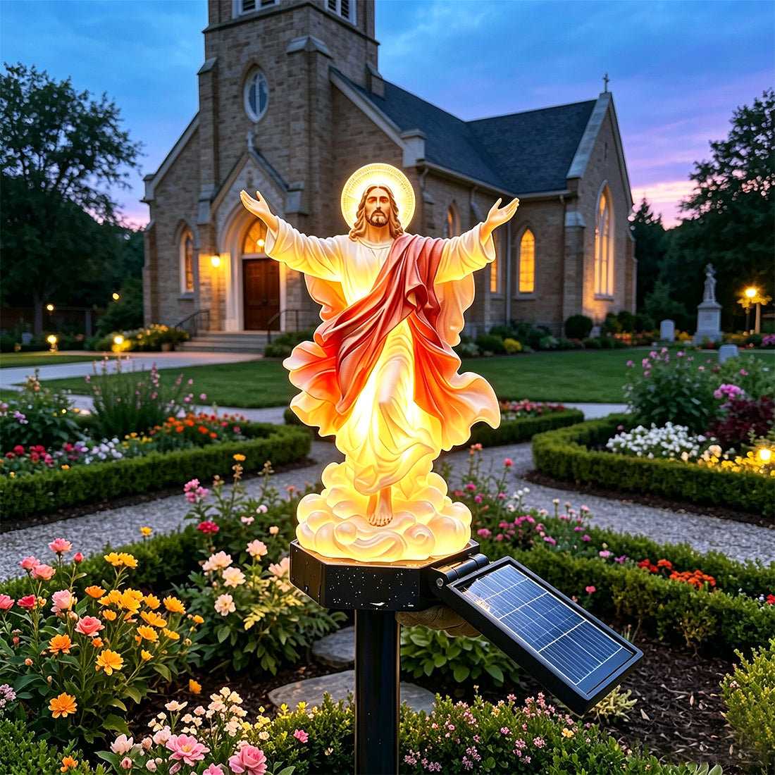 TODAY'S SPECIAL OFFER-50% OFF🔥 JESUS CHRIST ASCENSION SOLAR GARDEN LIGHT