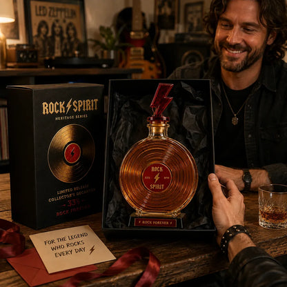 ⚡Rock Spirit 33⅓ RPM Vinyl Record Whiskey Decanter – Rock Forever Collector’s Edition