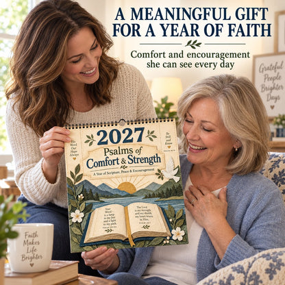 ✝️ 2027 Psalms Wall Calendar | Monthly Scripture &amp; Christian Artwork