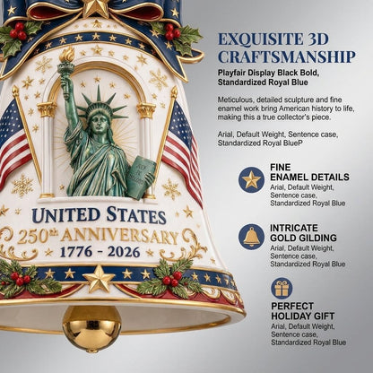 Voice of Liberty – US 250th Anniversary (1776–2026) Commemorative Bell Ornament