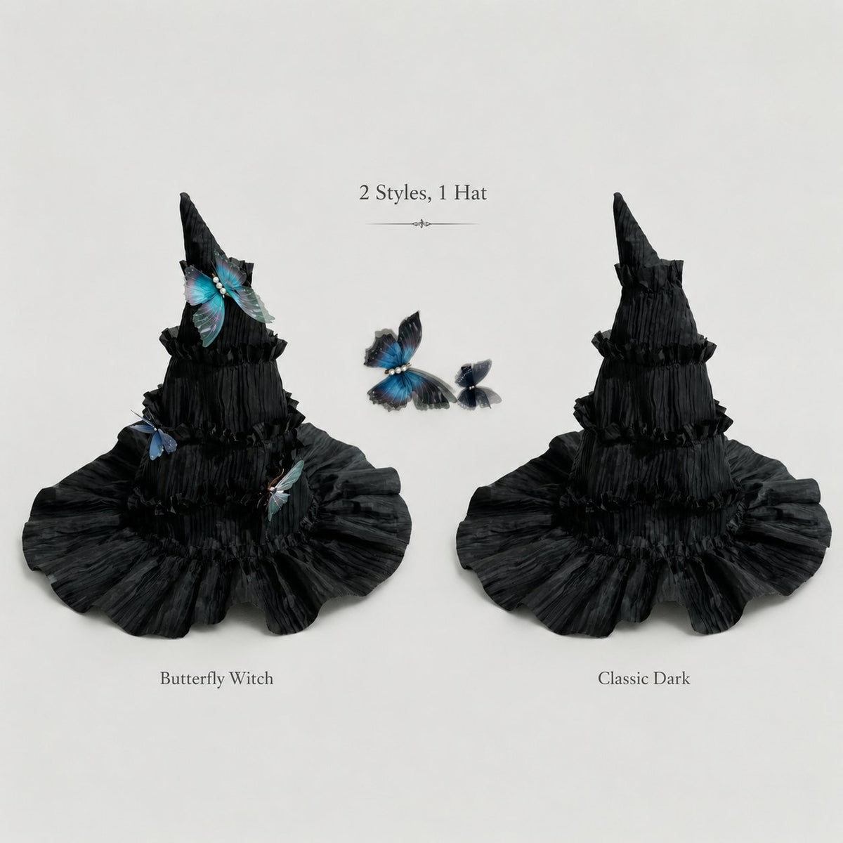 🖤 Gothic Butterfly Witch Hat™