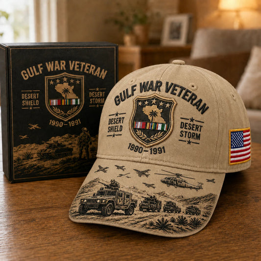 🏆Last Day Promo: 49% OFF! 🏜️ Desert Storm Veteran Commemorative Cap – Gulf War Desert Shield Veteran Hat
