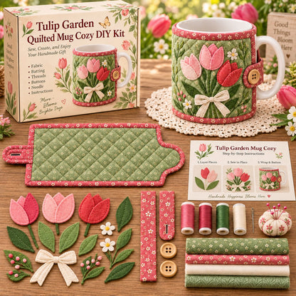 ✨🌸Garden Quilted Mug Cozy DIY Kit