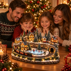 🔥 LAST DAY 49% OFF 🔥 Animated Holiday Train & Ice Rink Scene ✨