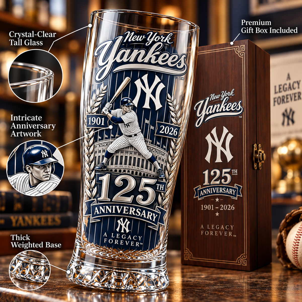 🏆 Let’s Go Tribe! 125th Anniversary Commemorative Pint Glass🎁